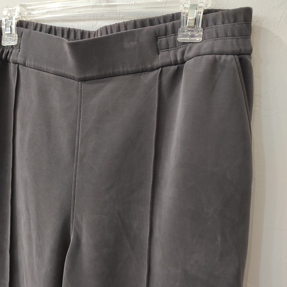 G4Free Yoga Pants Pockets Wide Leg High‎ Waist Stretch Casual Grey Sz XL - Picture 2 of 7